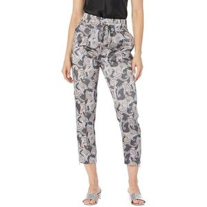 Cinq à Sept Plume Adalie Floral-Paisley Jacquard Pants size XL in Blue